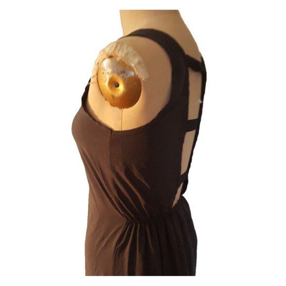 Tea n Rose maxi long gray cut out strappy back straight tank tunic maxi dress S - Picture 11 of 11